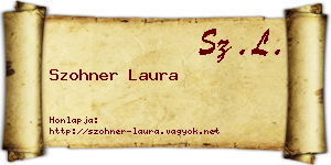 Szohner Laura névjegykártya